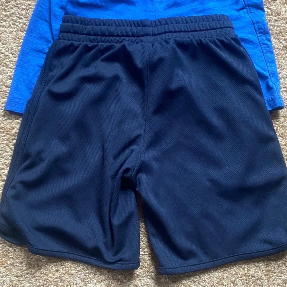 Gap Gapfit shorts, S/6-7. Gray mesh, navy mesh, royal blue